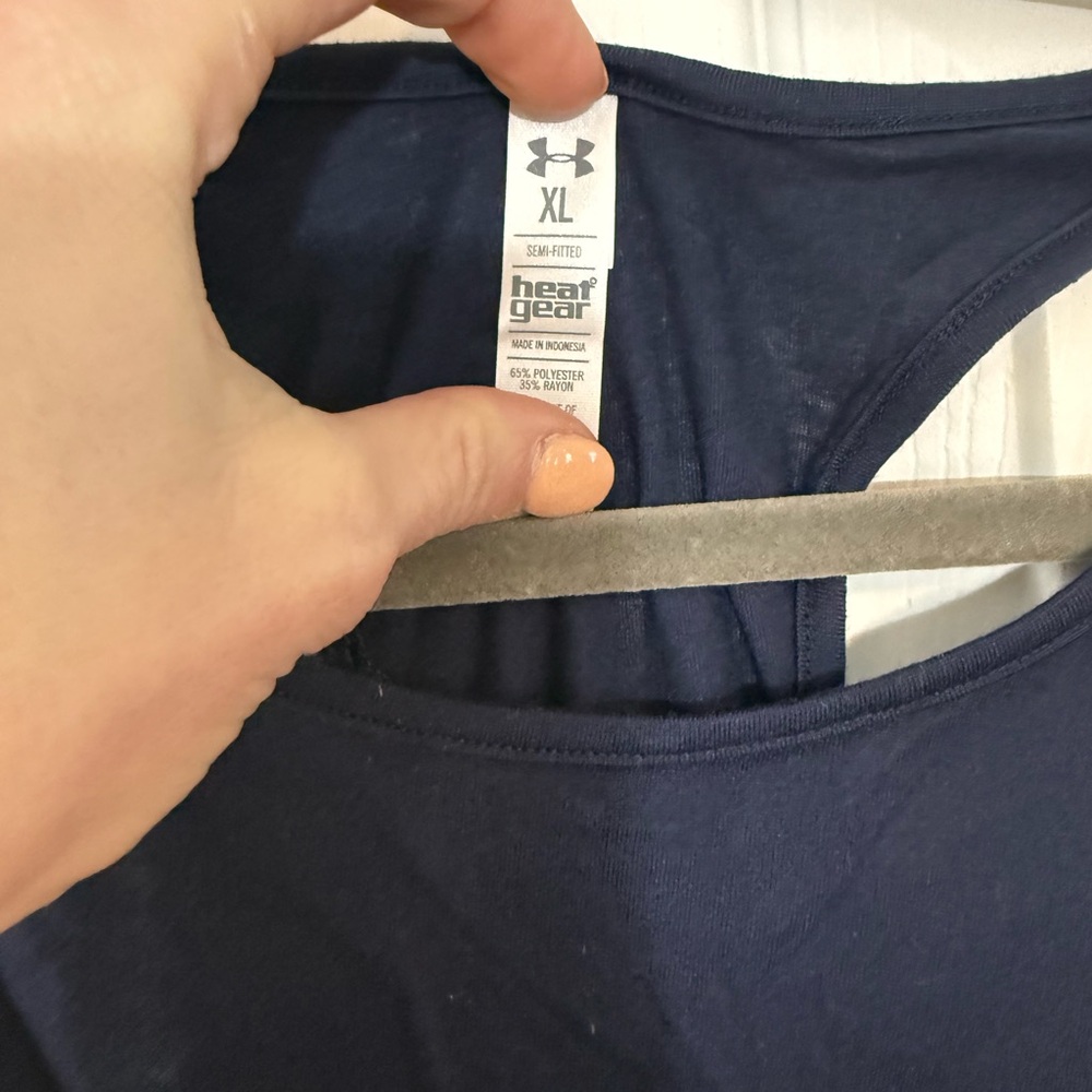 Under Armour Detroit Tigers Navy 'I Play Ball' Tank Top - Picture 3 of 5